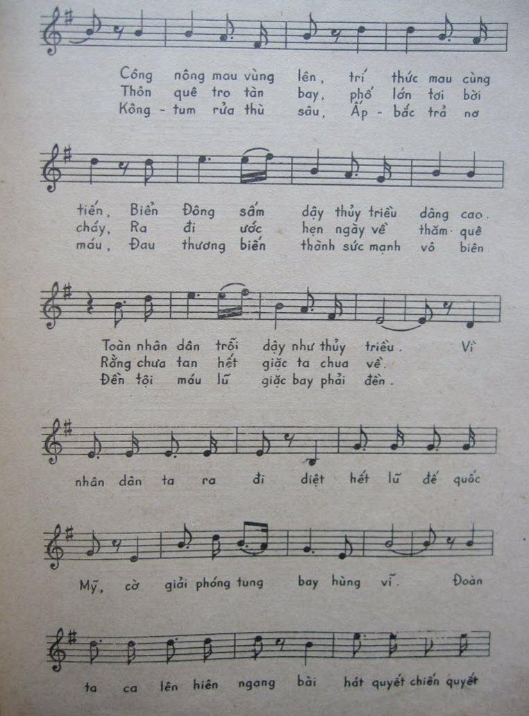 Sheet nhạc Hành Khúc Giải Phóng 2